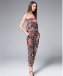 Off-the-shoulder Printed Jumpsuit